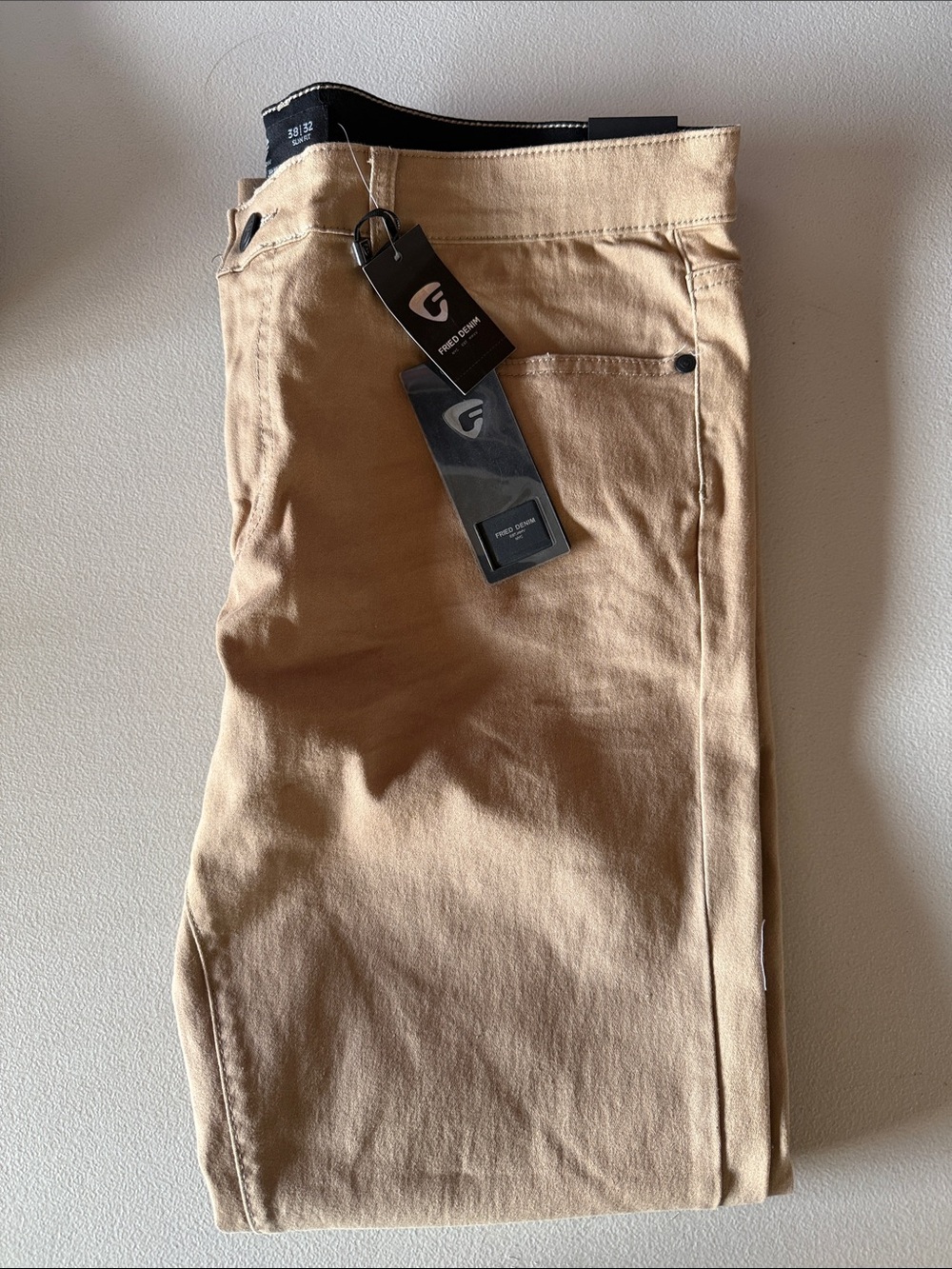 NEW Fried Denim Tan Chino Pants 38/32